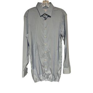 Tommy John The Stay Tucked Shirt Slim Fit Mens Size L 16 32/33 Blue